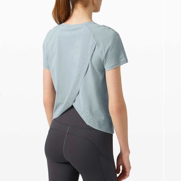 Lululemon" Quick Pace Short Sleeve Blue Cast - Picture 2 of 12